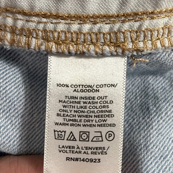 LOFT Wide Leg Cargo Jeans‎ Women's 29 Light Wash Utility Denim Pants Y2K Street - Picture 6 of 12